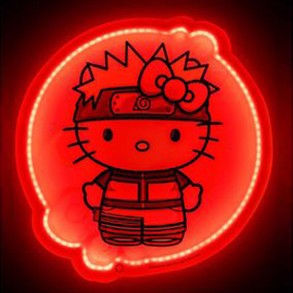 Lámpara Naruto Kitty Neon 30 cm Naruto Shippuden & Hello Kitty 2