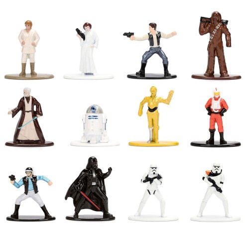 Pack de 12 Firguras Nano de Metal Star Wars 4 cm