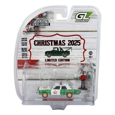 Coche Ford LTD Crown Victoria con Figura Policia Christmas Escala 1:64