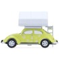 Coche Volkswagen Beetle - Yellow Flower Power with Camp'otel Cartop Sleeper Tent Escala 1:64