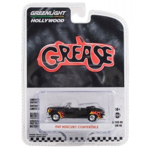 Coche Ford De Luxe Convertible con Llamas (1948) Grease Escala 1:64 2