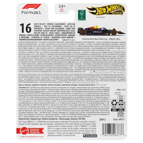 Coche Fórmula 1 Oracle Red Bull Racing RB20 (nº1) - Max Verstappen 2024 - Escala 1:64