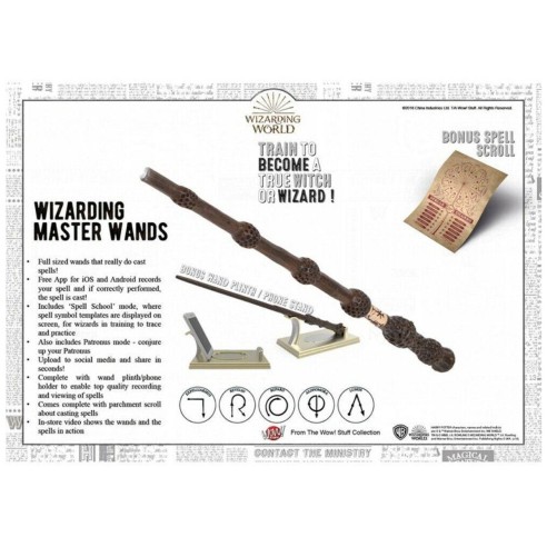 Réplica Varita Harry Potter con Peana