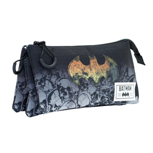 Estuche Batman Negro Portatodo Triple HS