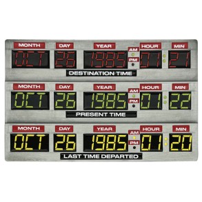 Lingote Regreso al futuro 40th Aniversario Time Circuits