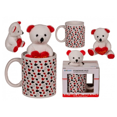 Taza con Corazones y Oso Teddy