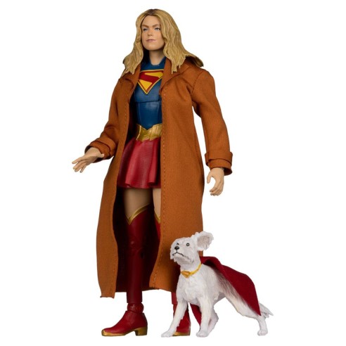 Figura Supergirl & Kripto Gold Label Collection Deluxe 18 cm
