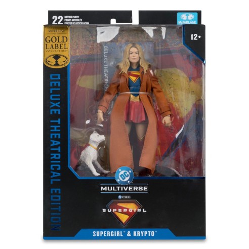 Figura Supergirl & Kripto Gold Label Collection Deluxe 18 cm