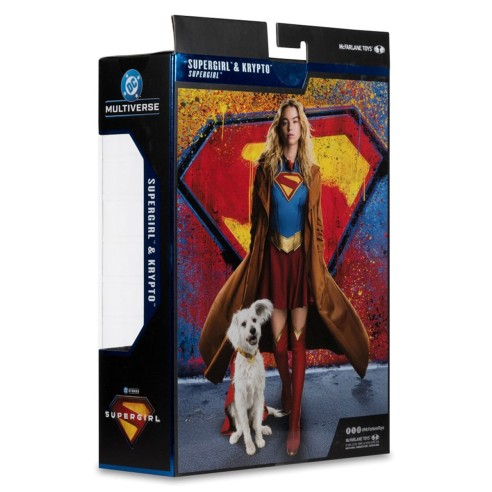 Figura Supergirl & Kripto Gold Label Collection Deluxe 18 cm
