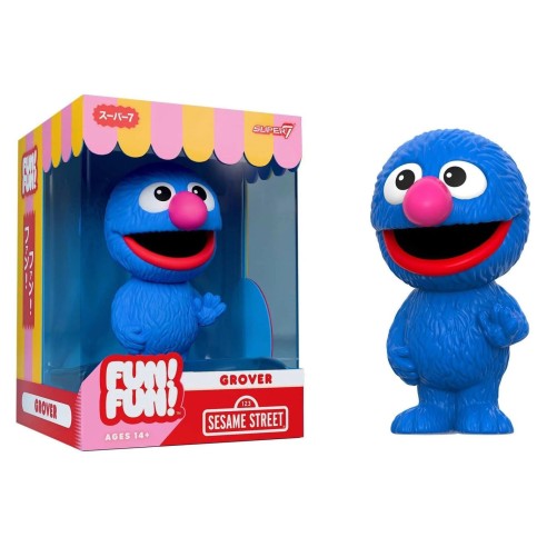 Figura Barrio Sésamo ¡Diversión! - Grover - Super Coco 18 cm