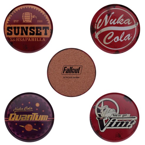 Pack de 4 Posavasos Metal Drinks Fallout 
