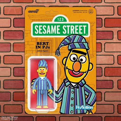 Figura Barrio Sésamo ¡Diversión! Bert - Blas en Pijama - 10 cm