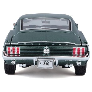 Coche Ford Mustang 1967  GTA Fastback Verde Metalizado Escala 1:18 2