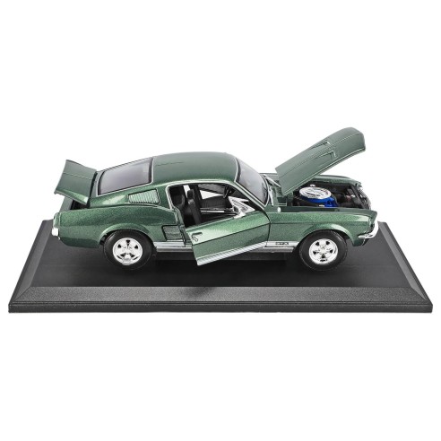 Coche Ford Mustang 1967  GTA Fastback Verde Metalizado Escala 1:18