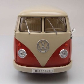 Furgoneta Volkswagen 1963 - T1 Classical Microbus Rojo/Blanco Escala 1:18 2