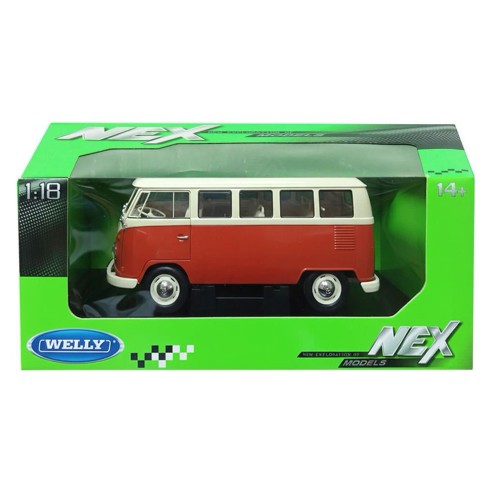Furgoneta Volkswagen 1963 - T1 Classical Microbus Rojo/Blanco Escala 1:18