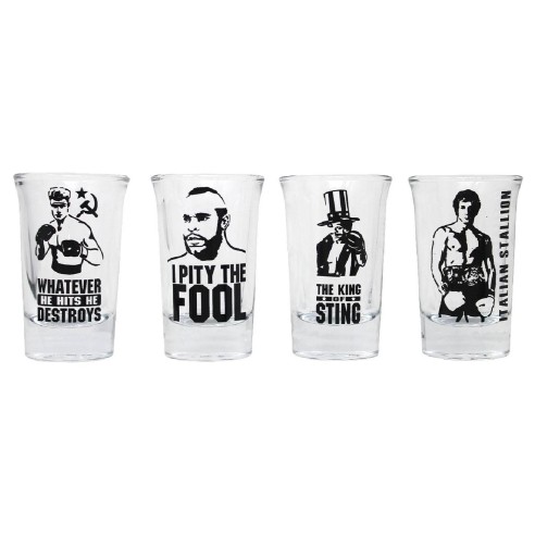 Pack de 4 Vasos de Chupitos Rocky 45 Aniversario