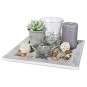 Plato de Madera Decorativo Portavelas
