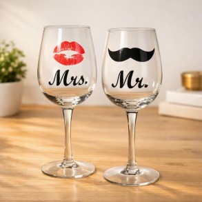 Set Copas de Vino Señor y Señora