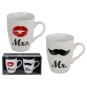 Conjunto Tazas de Porcelana Señor y Señora
