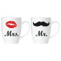 Conjunto Tazas de Porcelana Señor y Señora
