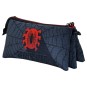 Estuche Spiderman Negro Portatodo Triple HS