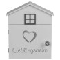 Caja para Llaves de Madera Blanca, Lieblingsheim