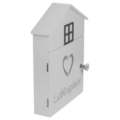 Caja para Llaves de Madera Blanca, Lieblingsheim