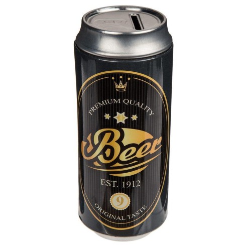 Hucha de Metal con forma de Lata de Cerveza