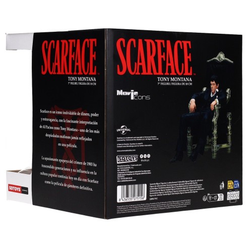 Figura Tony Montana Sentado Scarface 18 cm