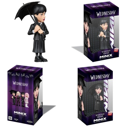 Figura Minix Wednesday Paraguas 12 cm