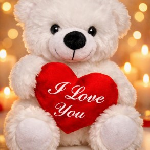 Osito Peluche Corazón Rojo I Love You