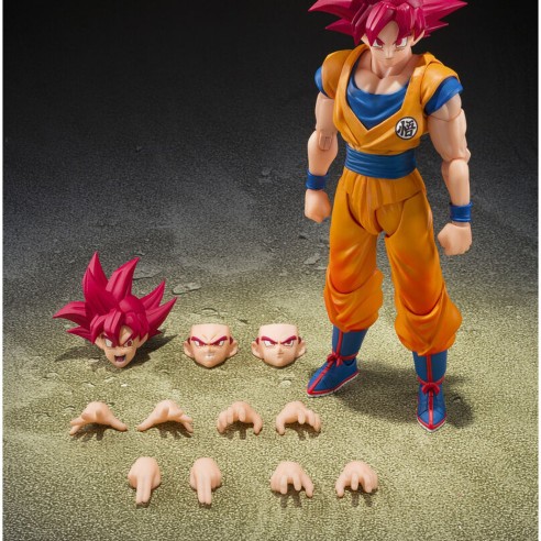 Figura Super Saiyan God Son Goku God Aura Dragon Ball Super 14,5 cm