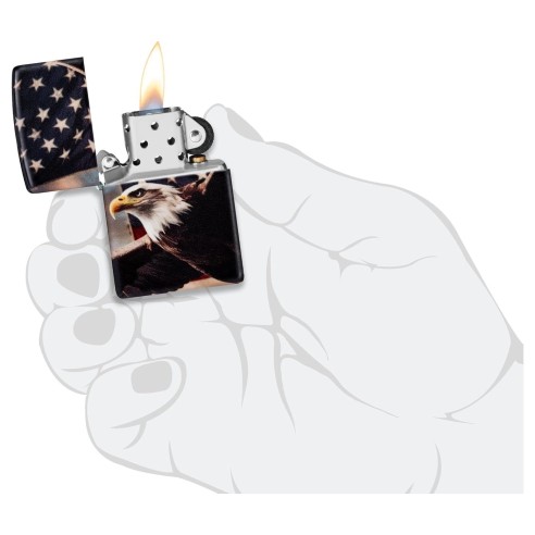 Encendedor Zippo Eagle Usa Flag Design