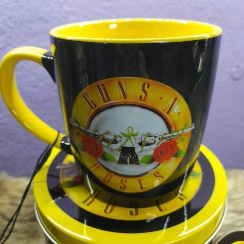 Lata Regalo con Taza + Posavasos Guns N'Roses
