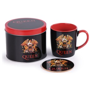 Lata Regalos con Taza + Posavasos Queen