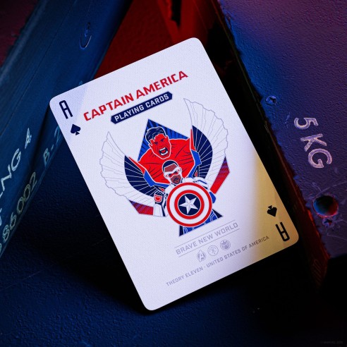 Baraja de Cartas Capitán América Patriotic Design