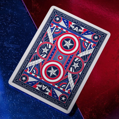 Baraja de Cartas Capitán América Patriotic Design