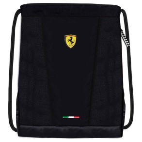 Mochila Cordón Ferrari Escuderia Negra 33 x 42 cm