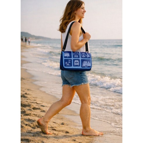 Bolsa Volkswagen Bus Neopreno Azul Grande Bune02
