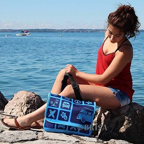 Bolsa Volkswagen Bus Neopreno Azul Grande Bune02