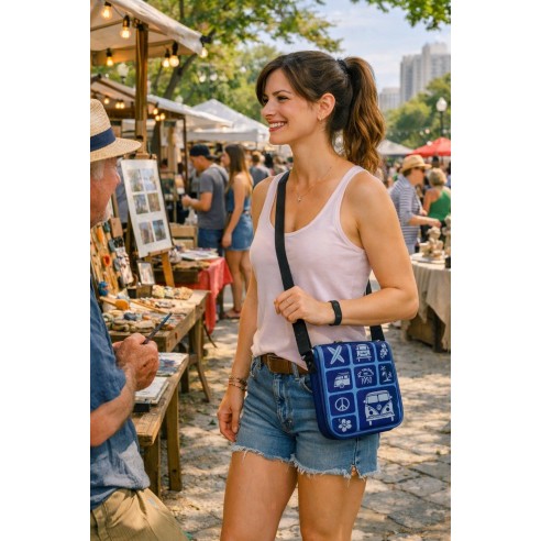 Bolsa Volkswagen Bus Neopreno Azul Peq. Bune12