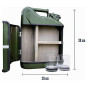 Bidón Bar de Whisky Jerrycan 10 Litros Verde con 2 Vasos Whisky