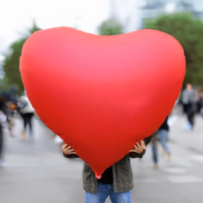 Globo de Aluminio con forma de Corazón XXL 140 cm 2