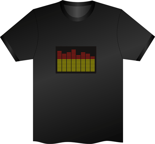 camiseta led ecualizador 2 colores
