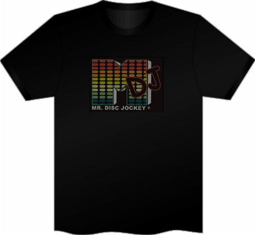 camiseta led dj