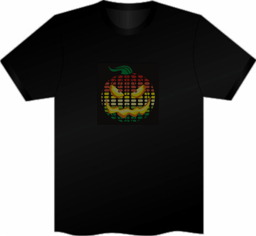 camiseta led halloween