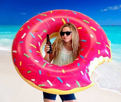 flotador gigante donut rosa