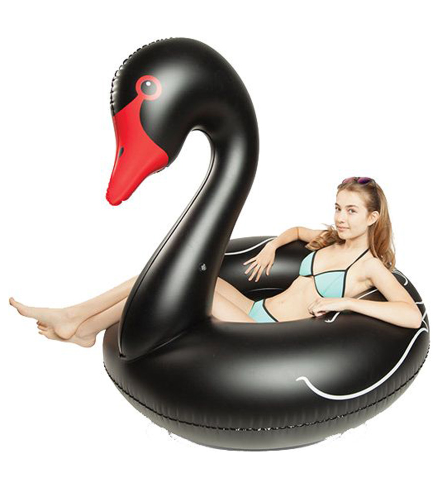 hinchable gigante cisne negro
