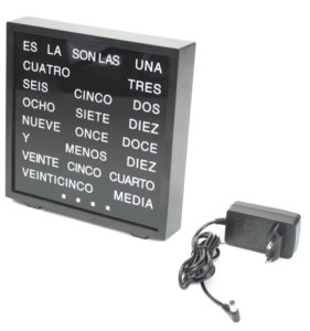 Reloj alfabético español similar qlocktwo